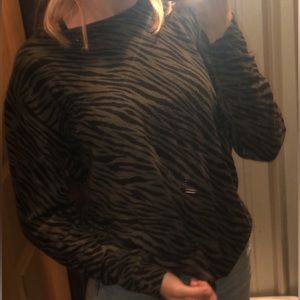 Zebra print pull over